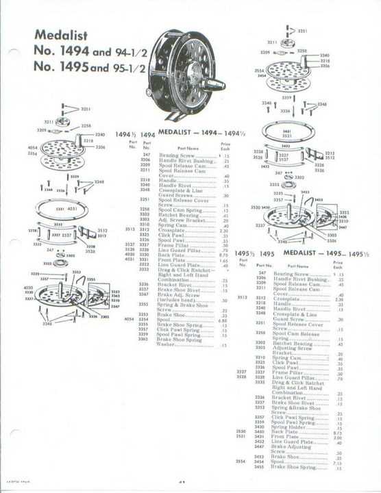 shakespeare fishing reel parts diagram