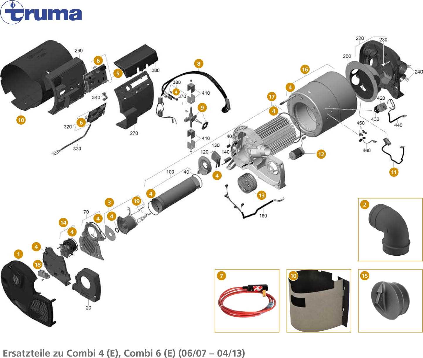 truma combi parts diagram