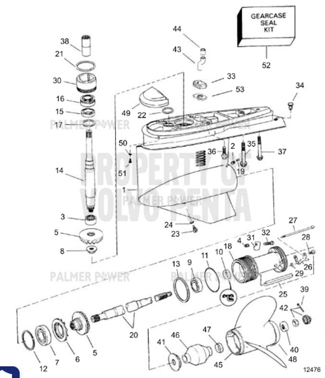 volvo penta sx outdrive parts diagram