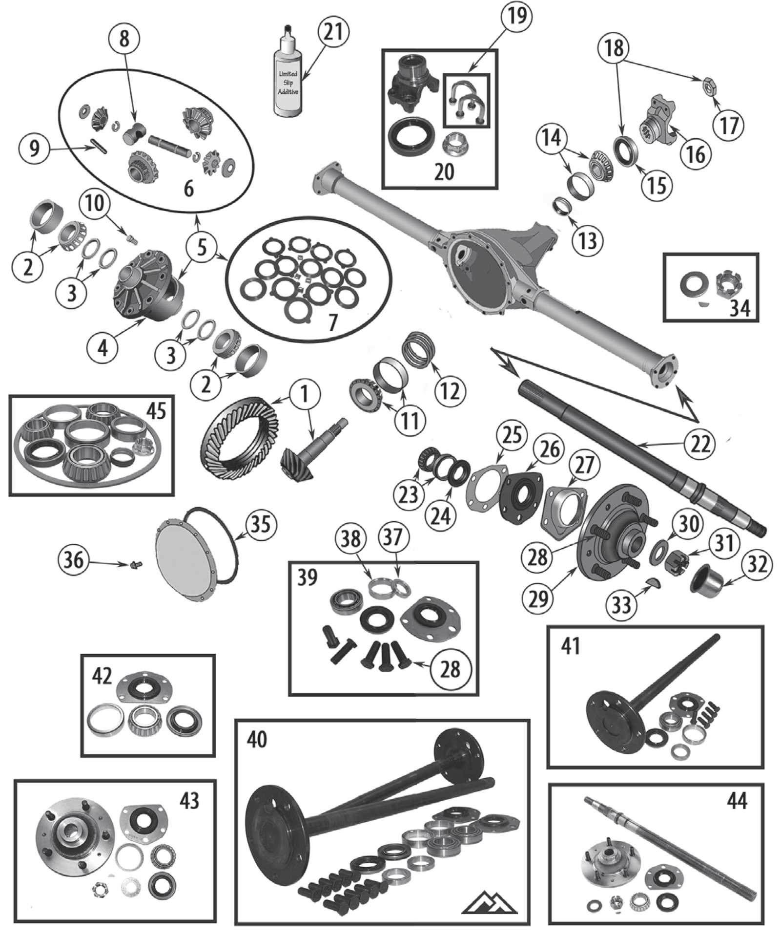 rear axle parts diagram