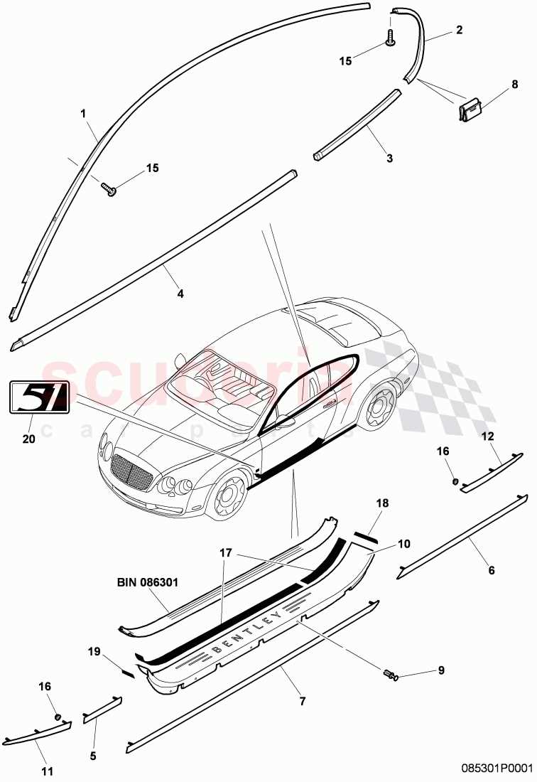 window trim parts diagram