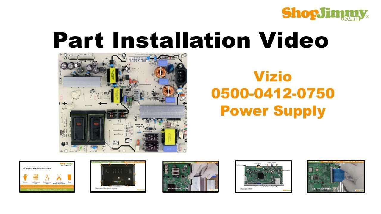 vizio tv parts diagram