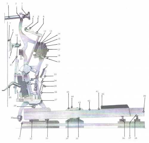 upright piano action parts diagram