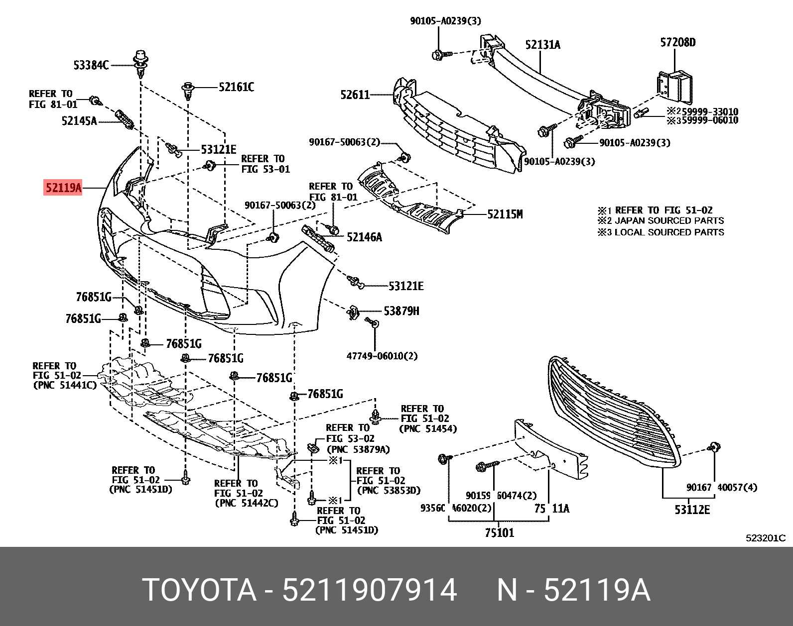 toyota avalon parts diagram
