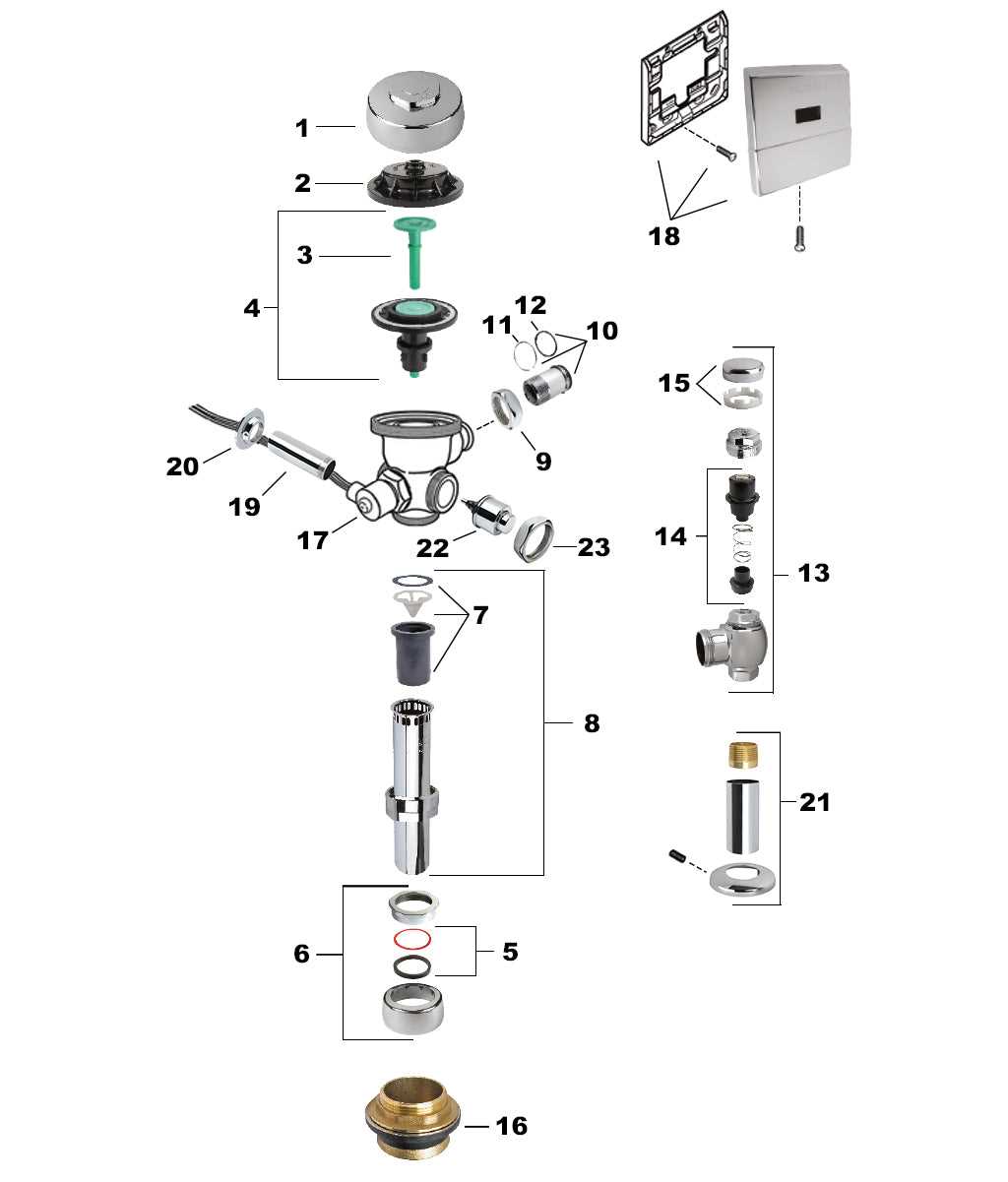 urinal parts diagram