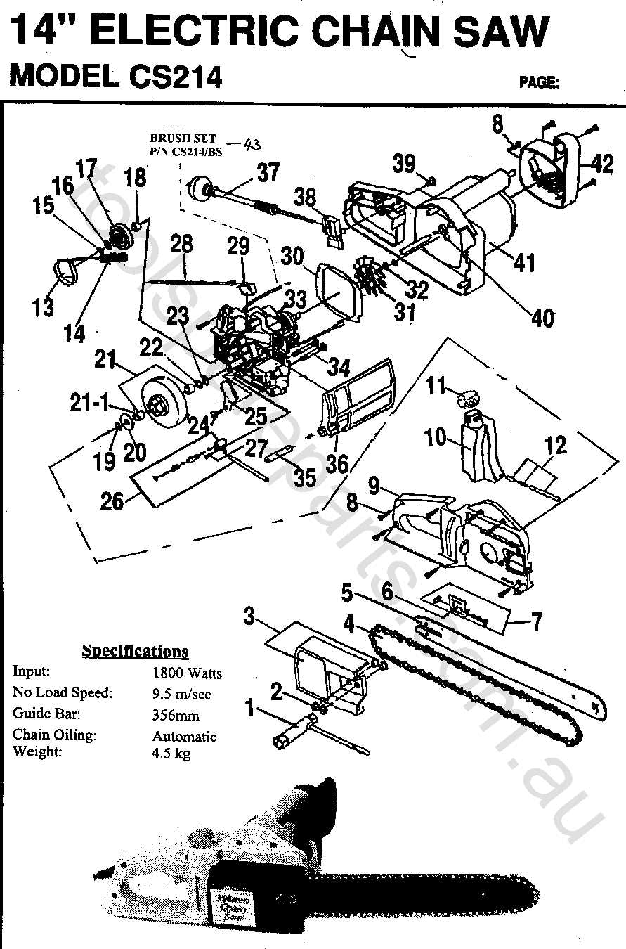 ryobi 40v chainsaw parts diagram