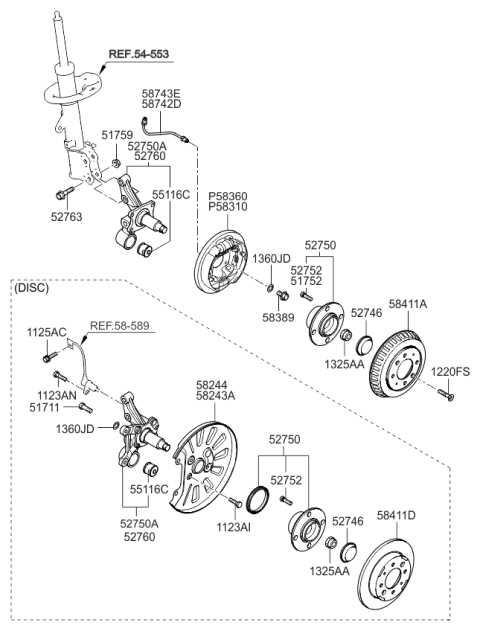 wheel hub assembly parts diagram