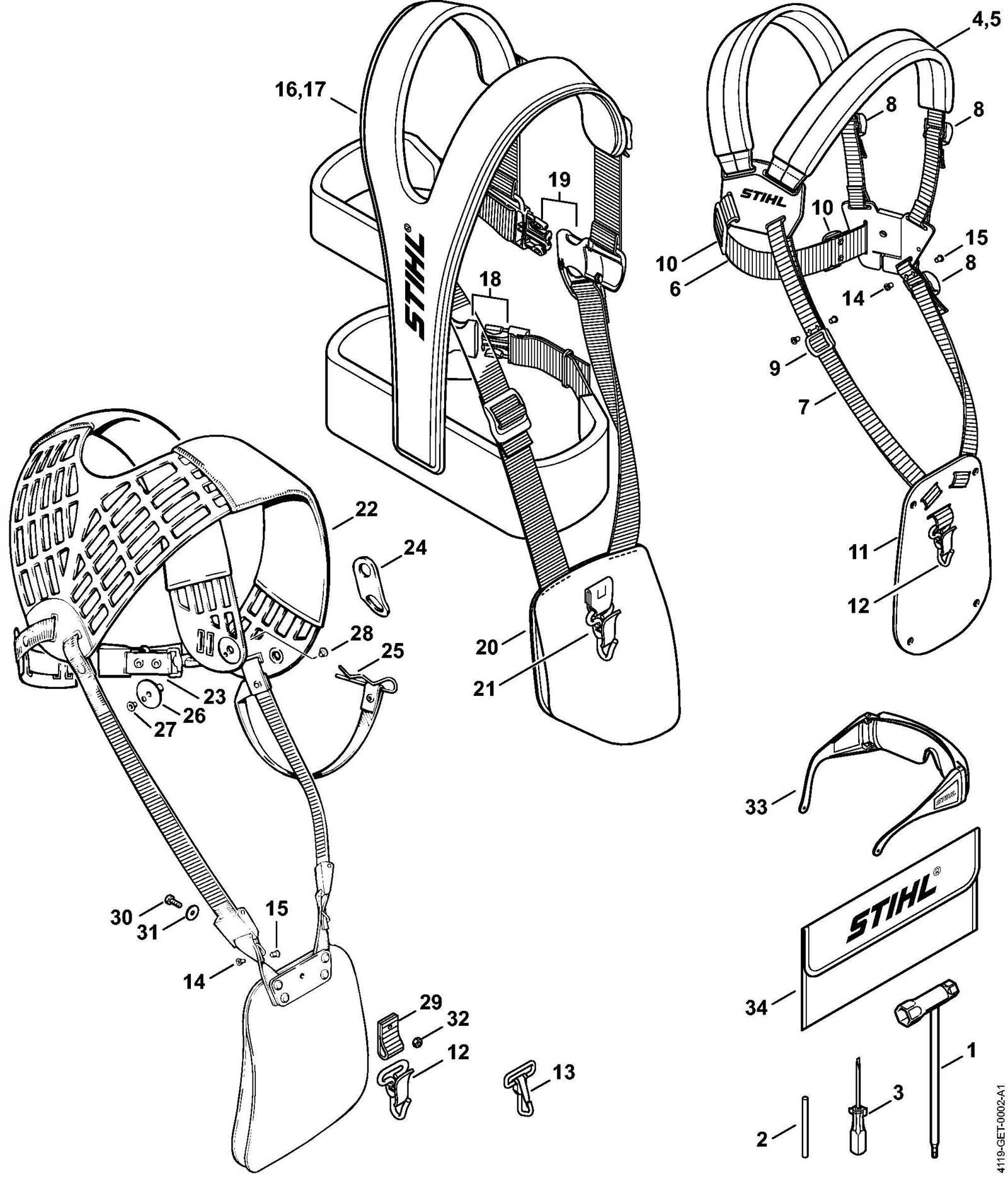 stihl fs 44 parts diagram