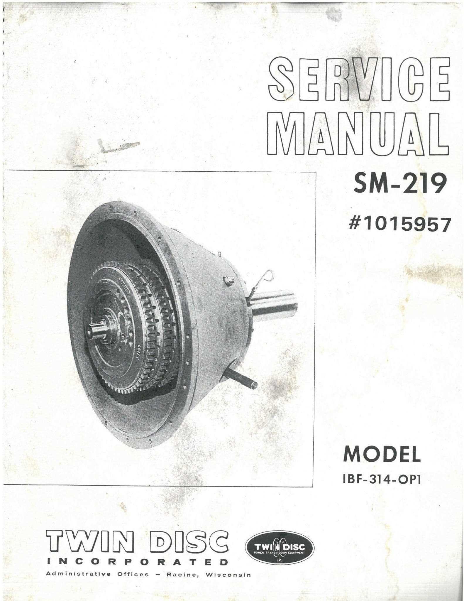 twin disc clutch parts diagram