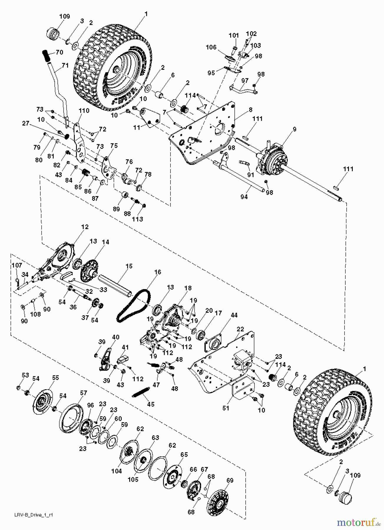 poulan pro lawn mower parts diagram