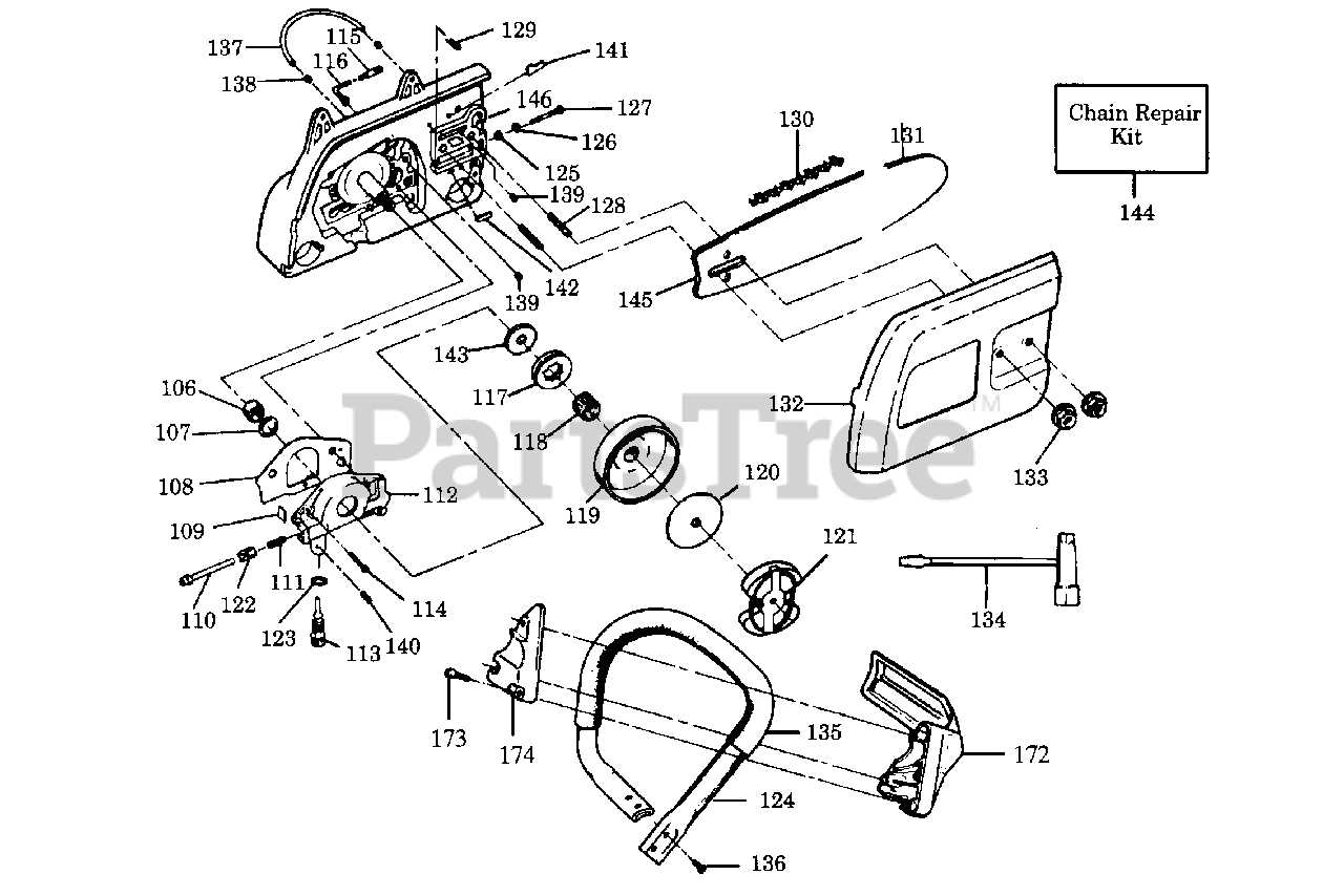 poulan 3.5 hp electric chainsaw parts diagram