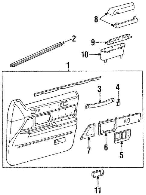 vehicle door parts diagram