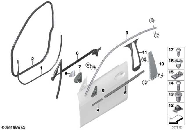 vehicle door parts diagram