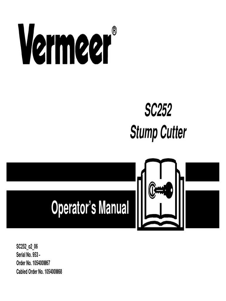 vermeer stump grinder parts diagram