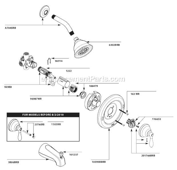 tub spout parts diagram