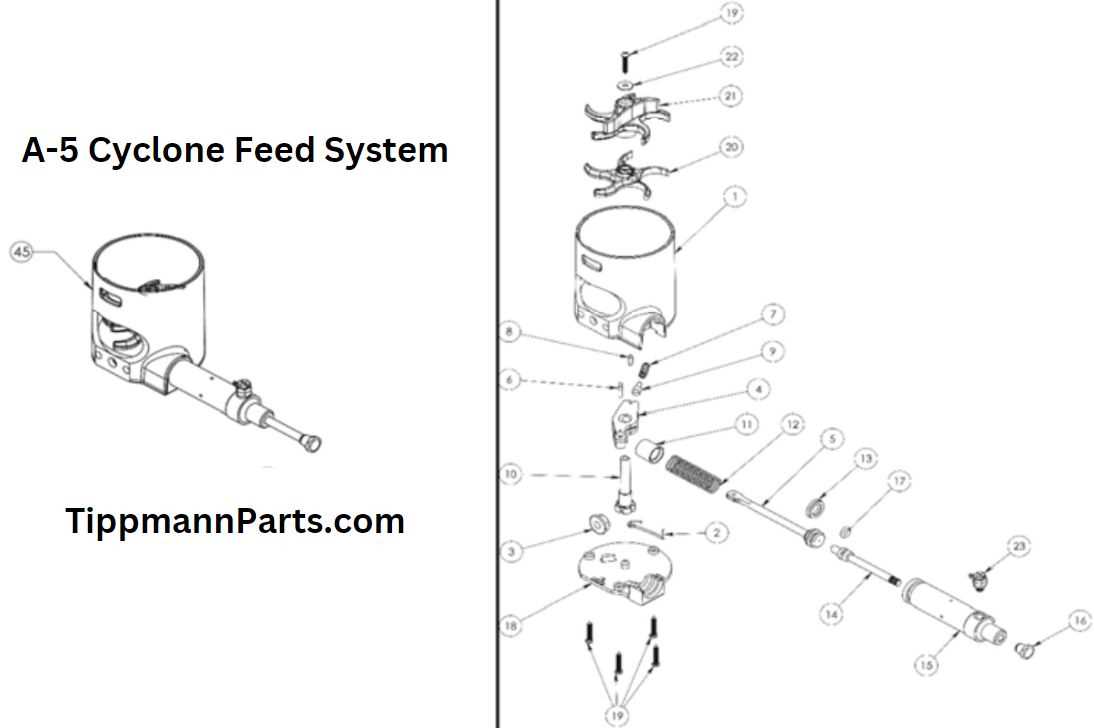 tippmann a 5 parts diagram