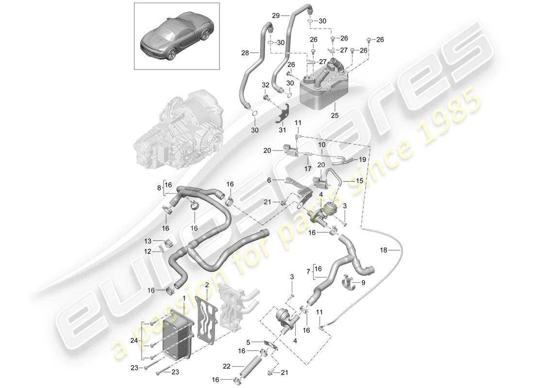 porsche boxster parts diagram