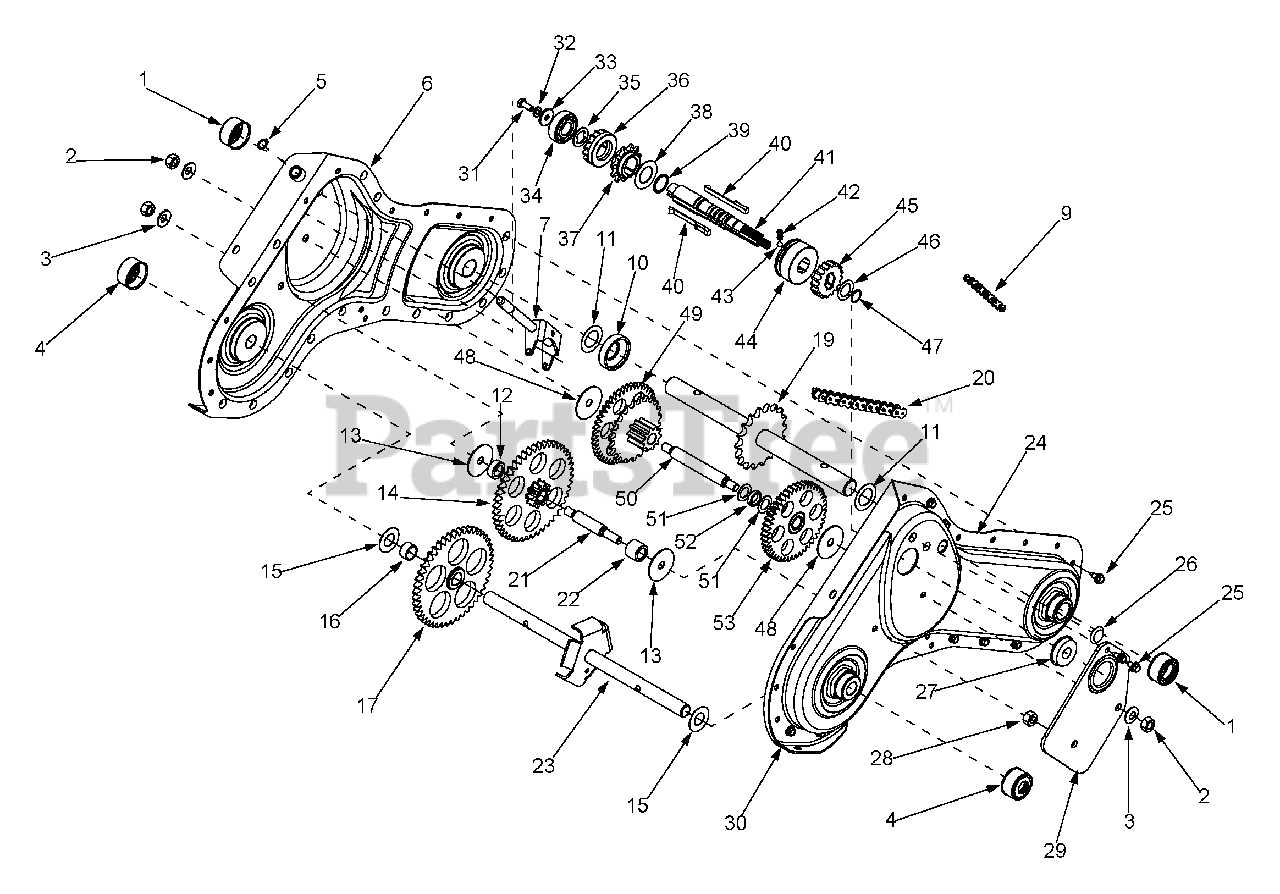 yard machine rear tine tiller parts diagram