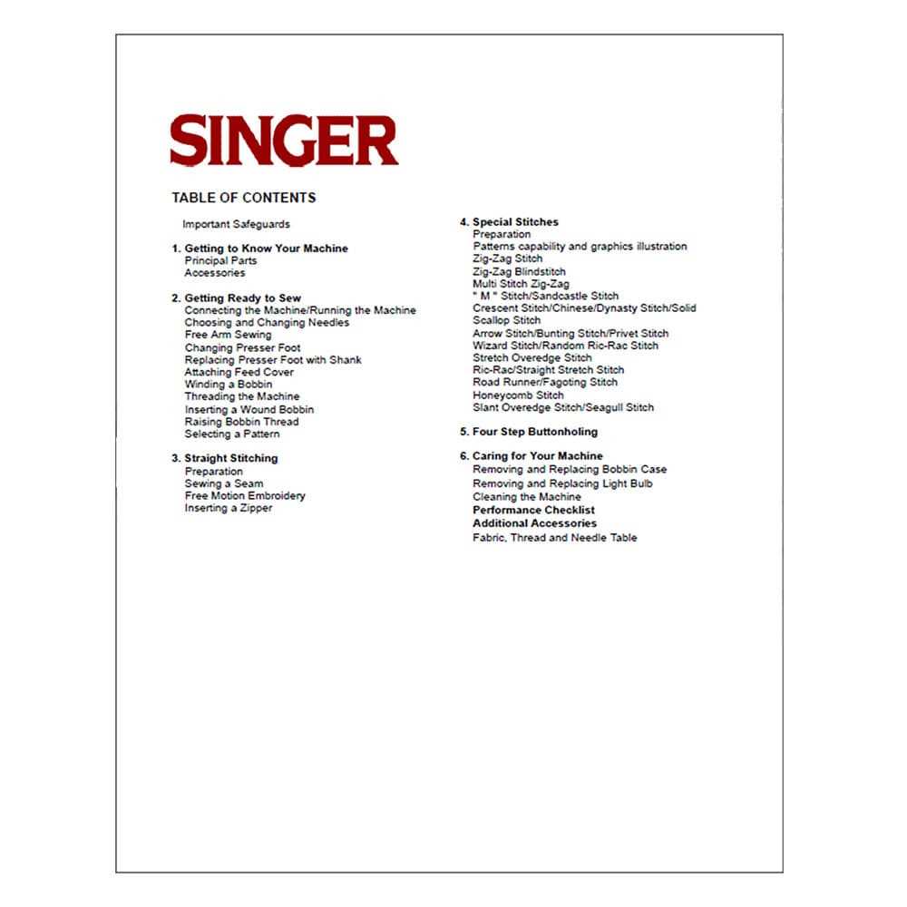 singer 9410 parts diagram