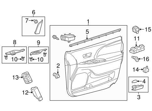 toyota sienna door parts diagram