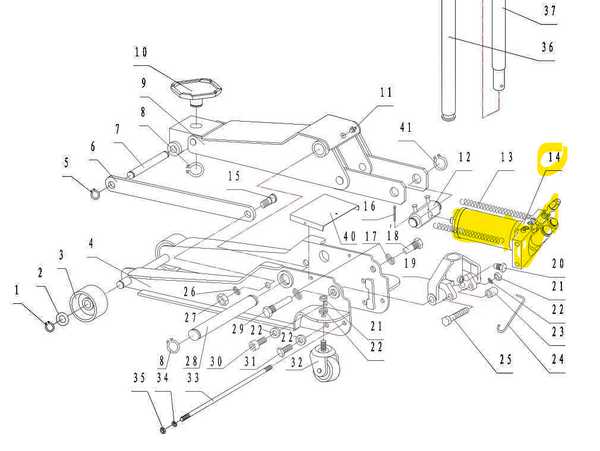 torin floor jack parts diagram