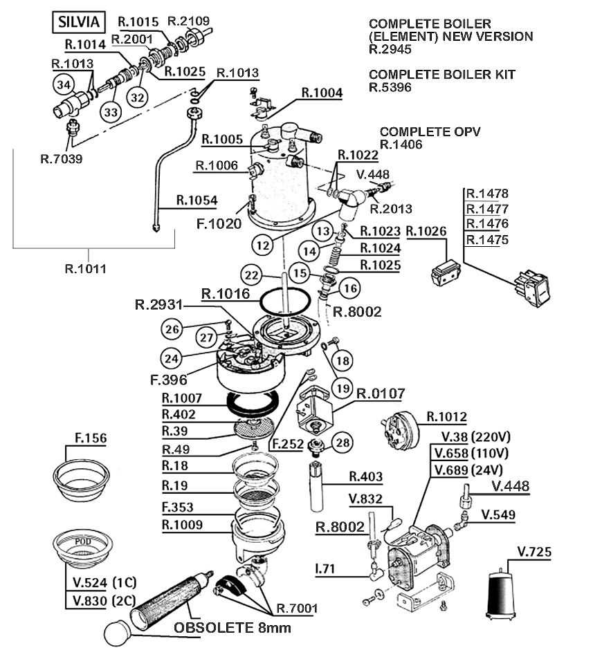 rancilio silvia parts diagram