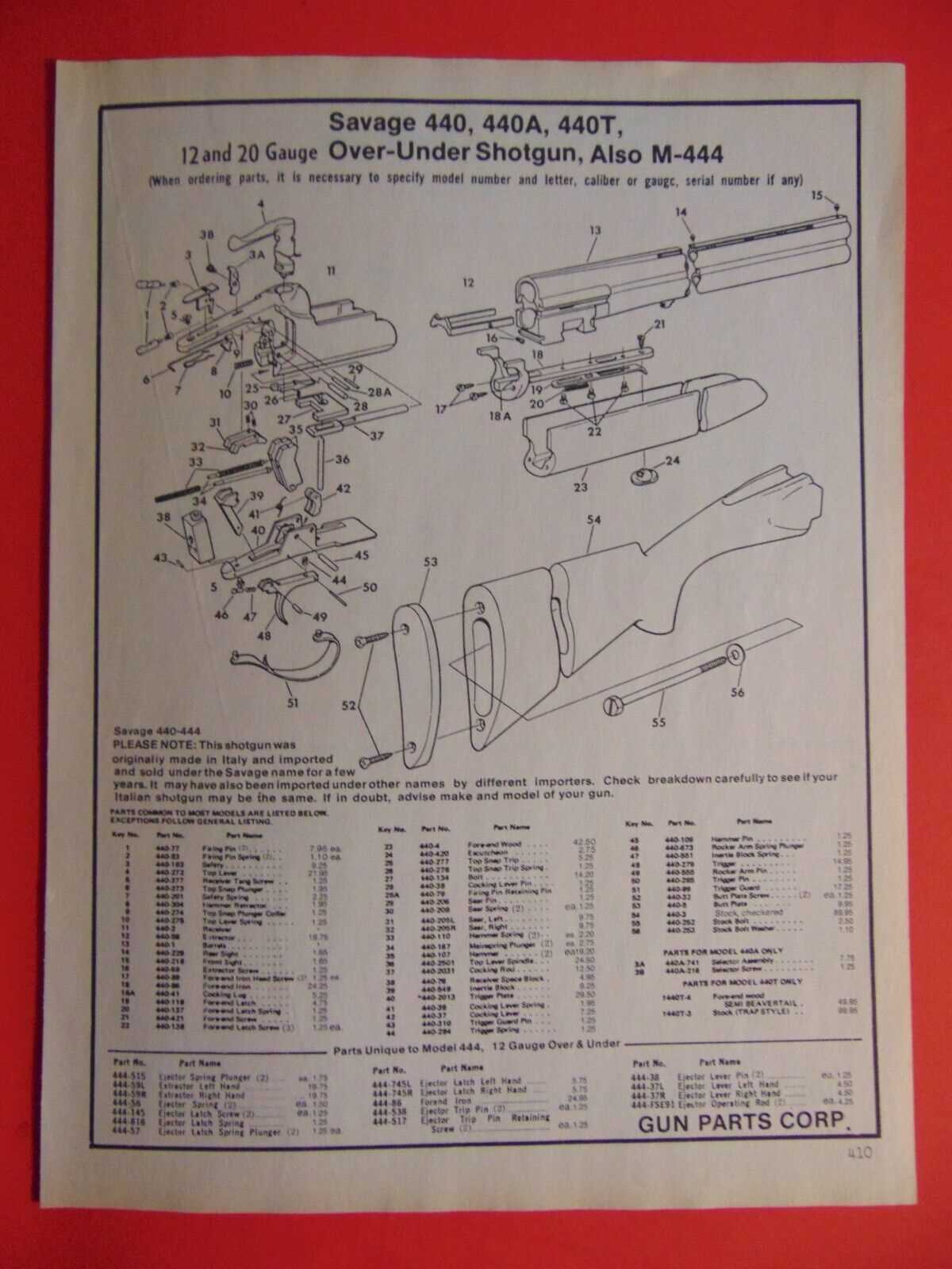 tristar shotgun parts diagram