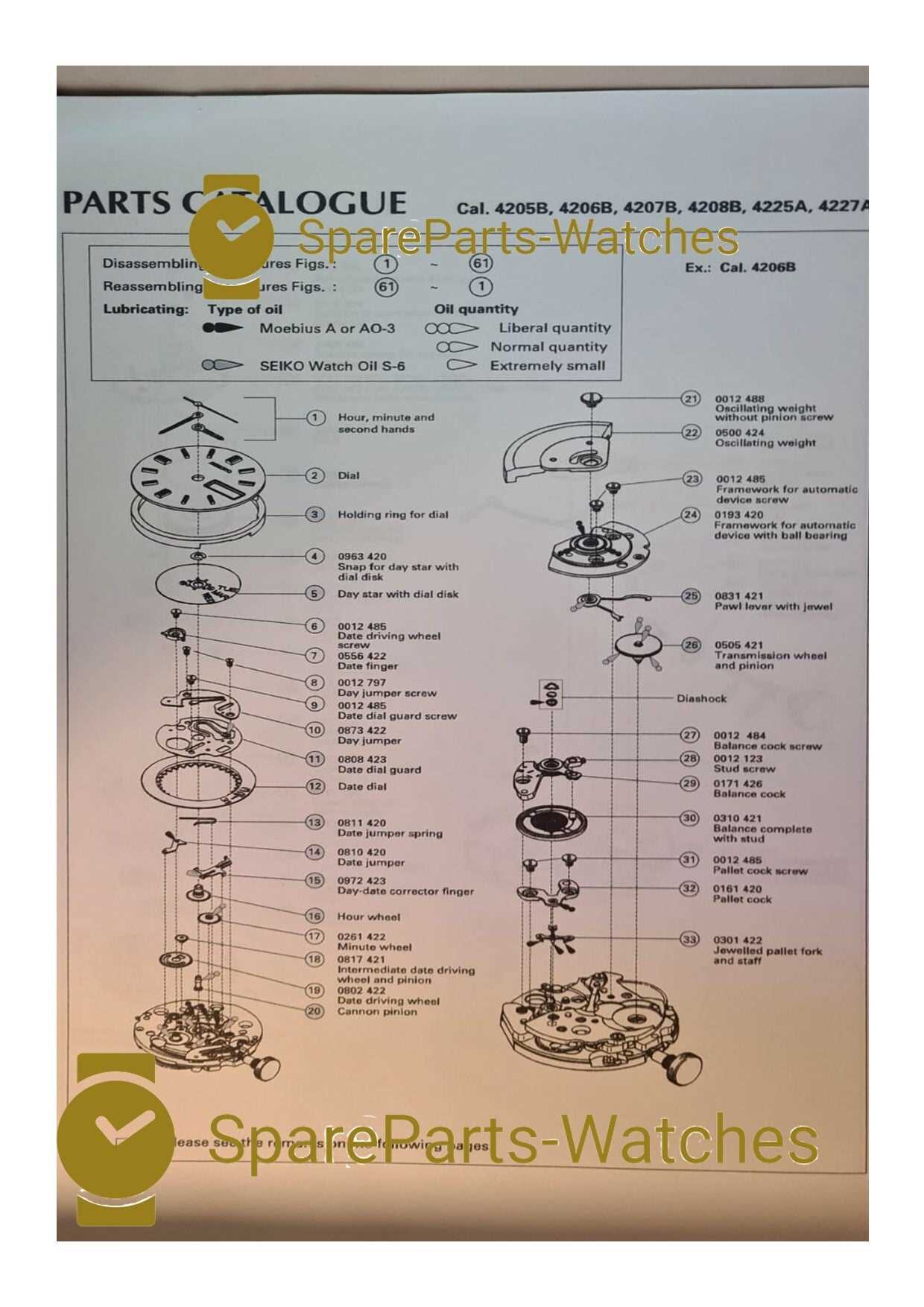 seiko watch parts diagram