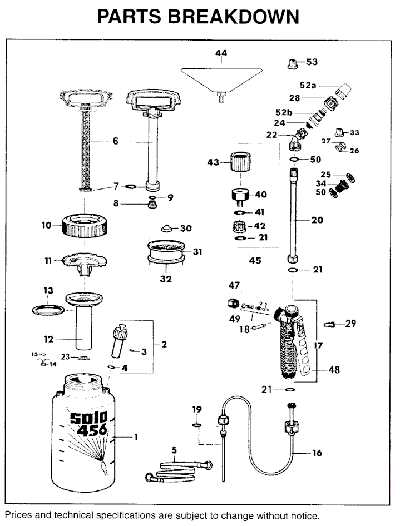 solo 456 sprayer parts diagram