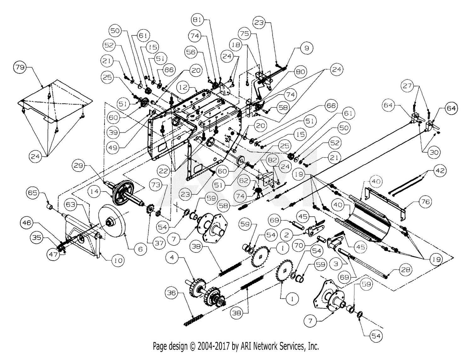 yard machine snowblower parts diagram