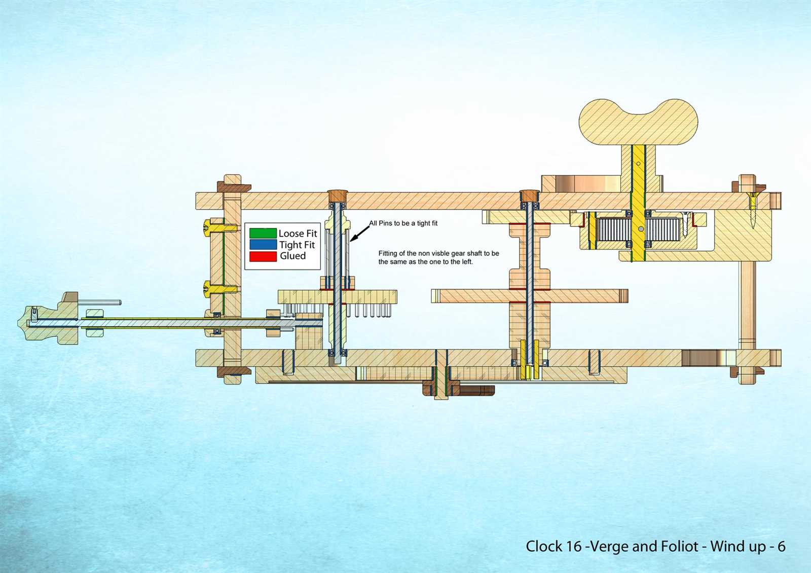 wind up pendulum clock parts diagram