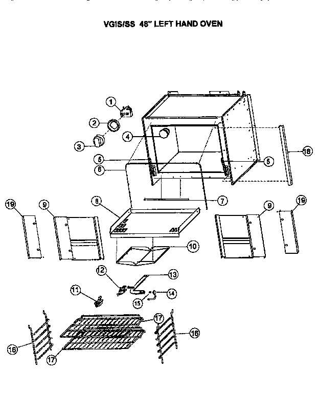 viking range parts diagram