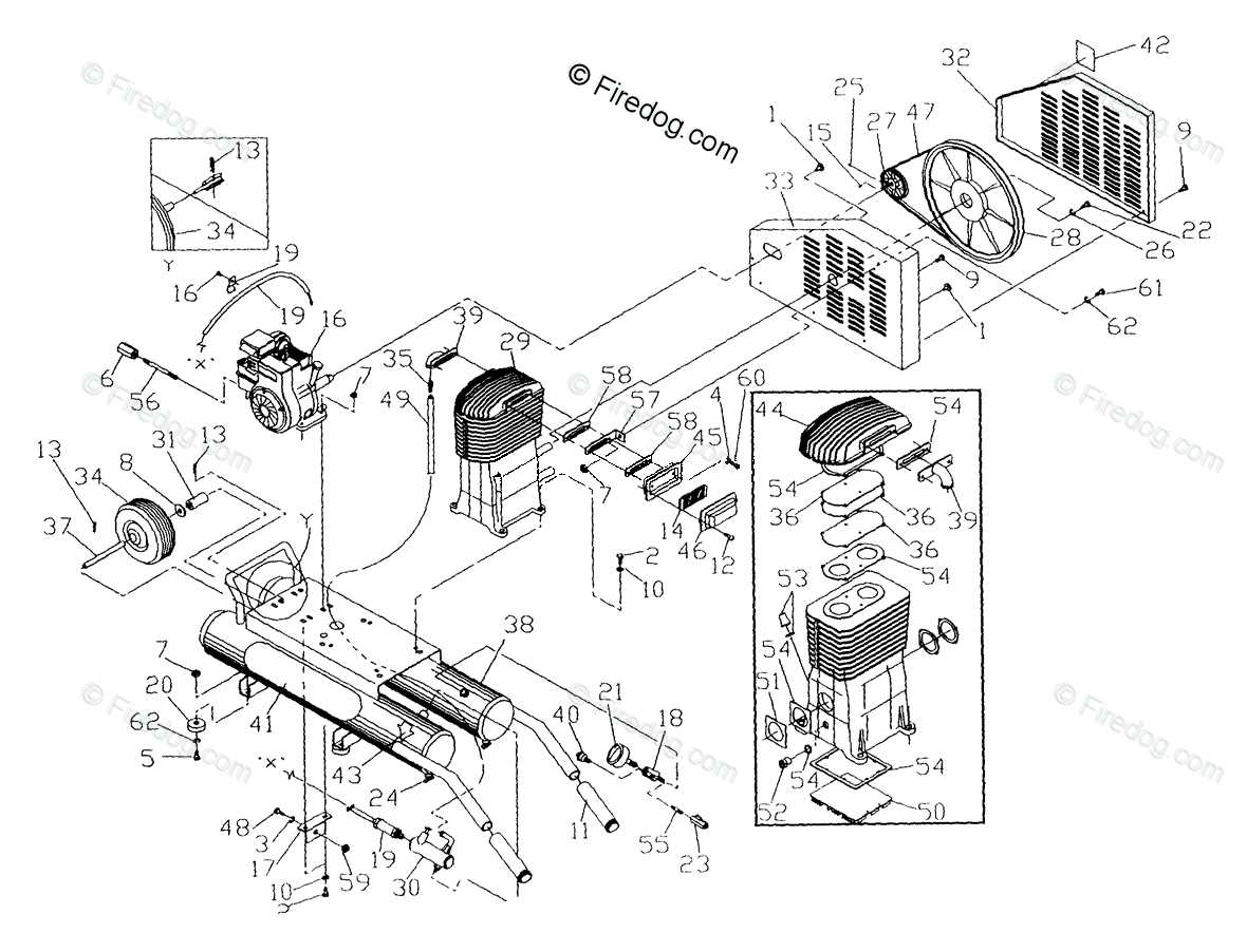 parts of an air compressor diagram