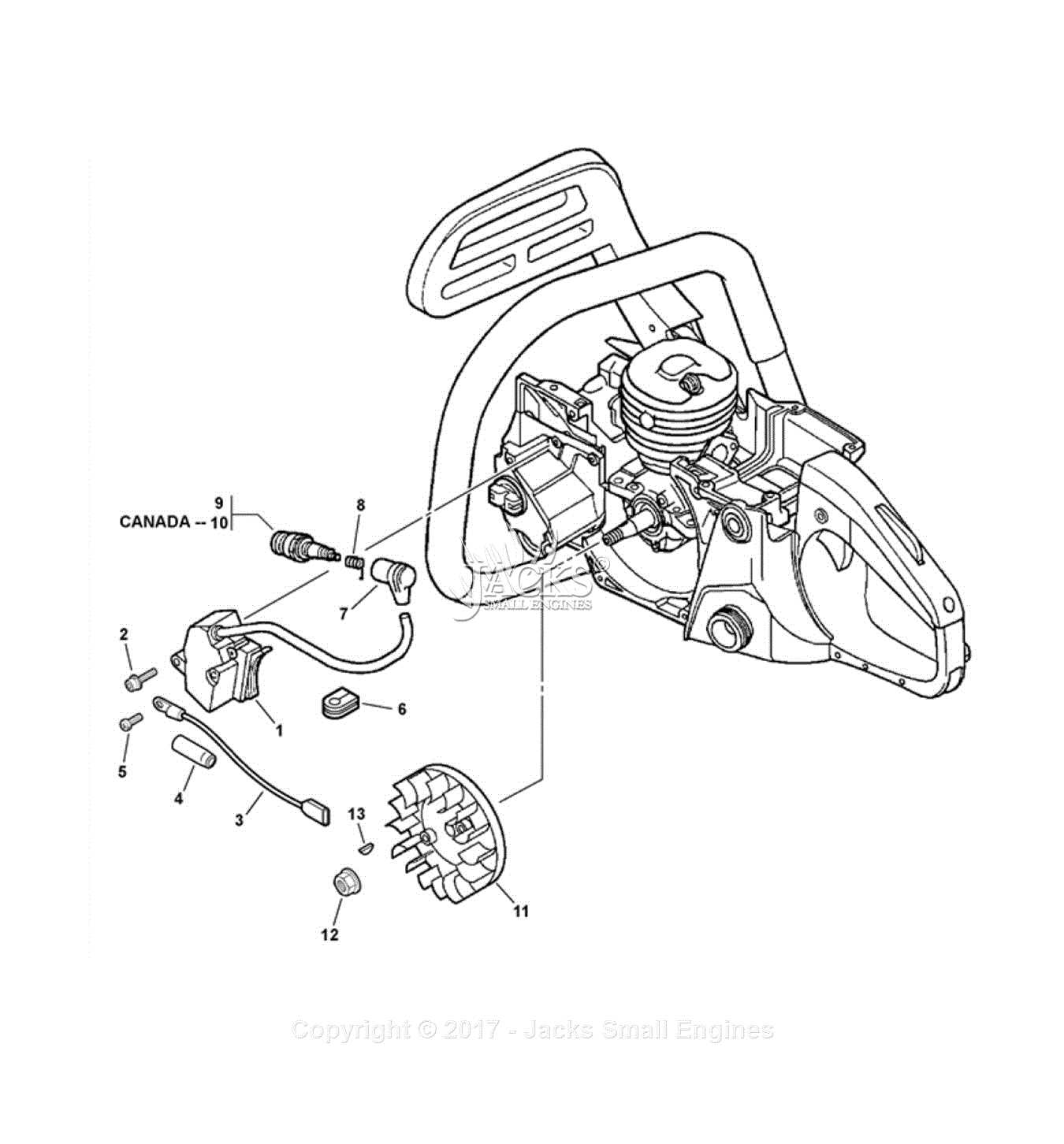 stihl ms 291 chainsaw parts diagram