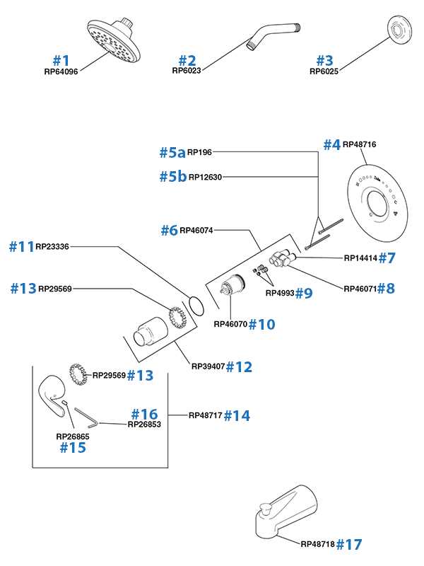 shower parts diagram