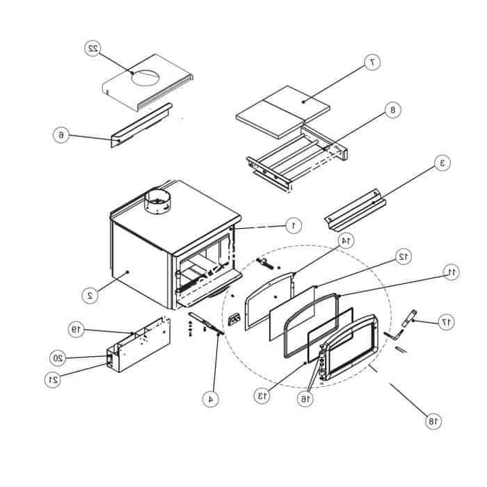 vermont castings wood stove parts diagram