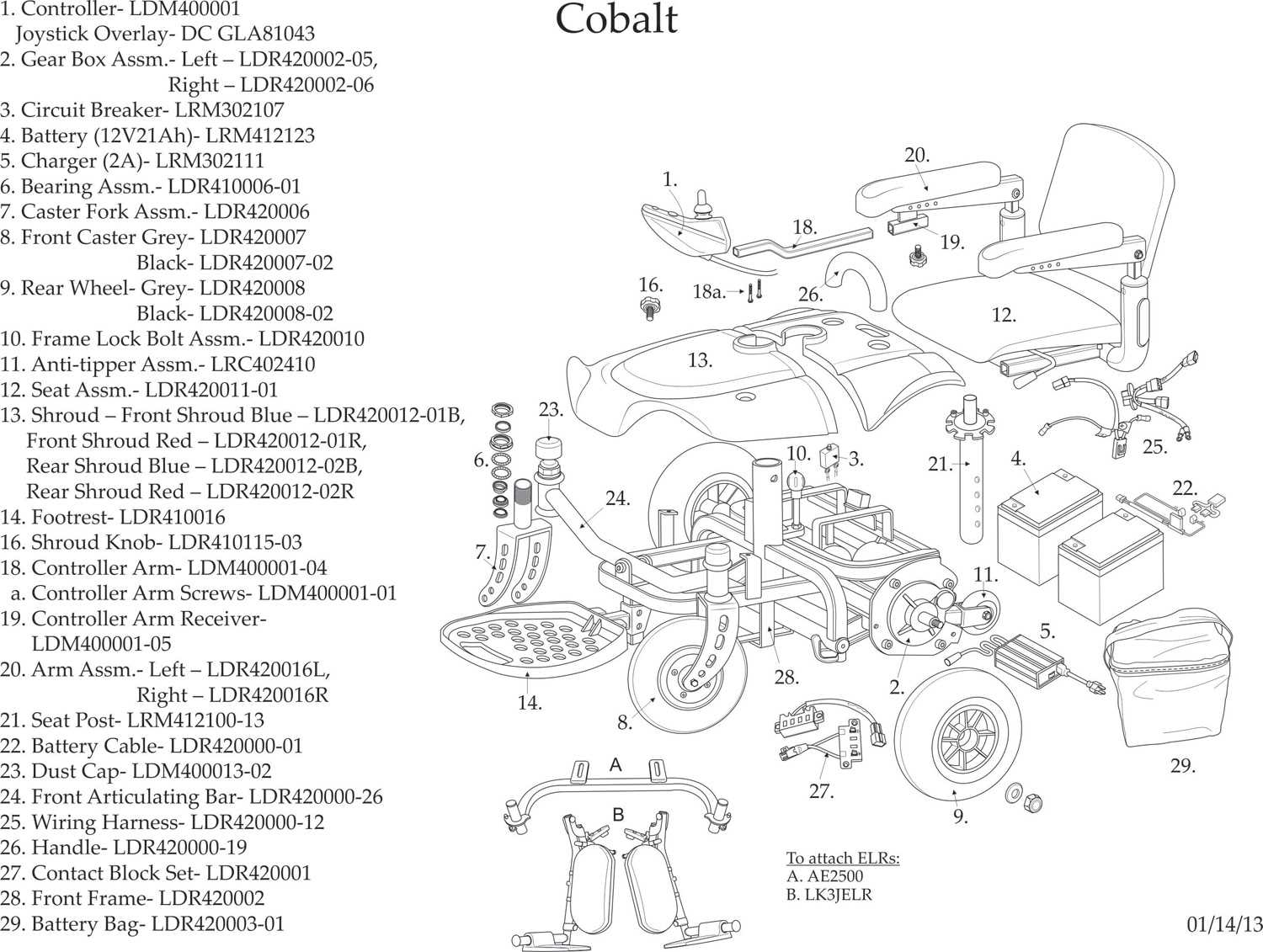 power wheelchair parts diagram