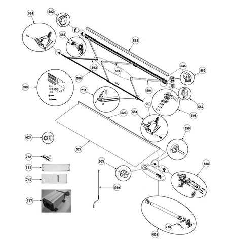 sunchaser awning parts diagram