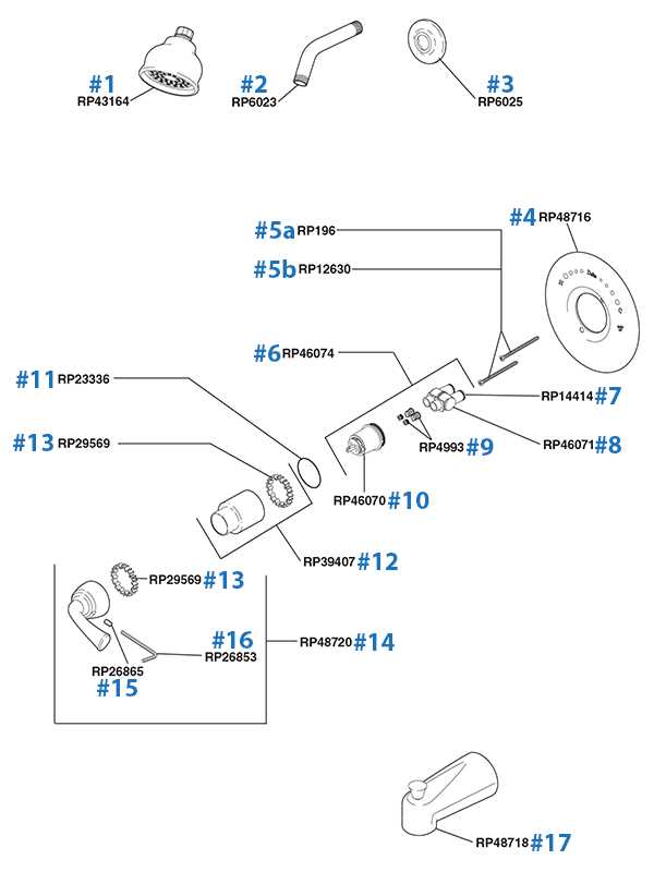 shower valve parts diagram