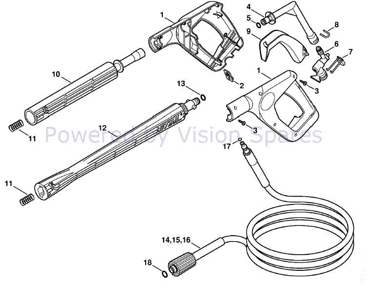 trigger pressure washer gun parts diagram