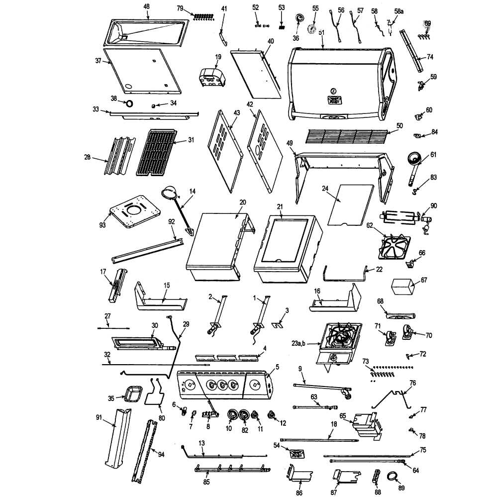 vision grill parts diagram