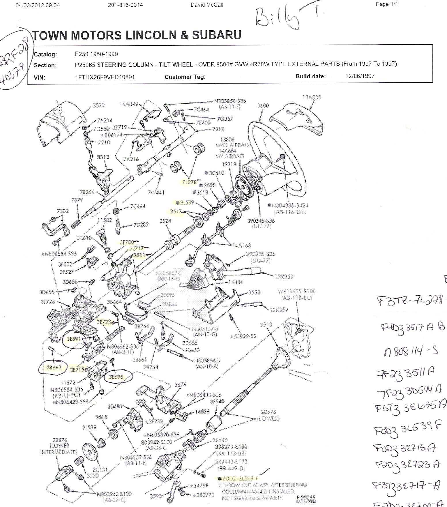 ford f450 front end parts diagram