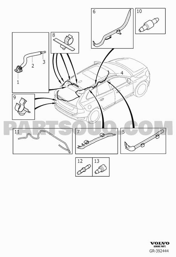 volvo xc60 parts diagram