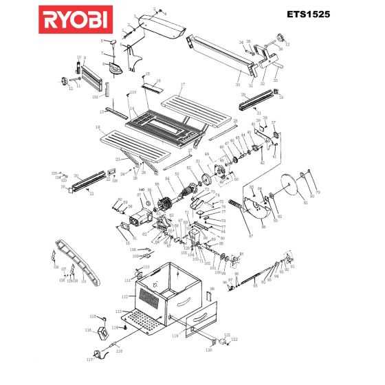 ryobi 10 table saw parts diagram