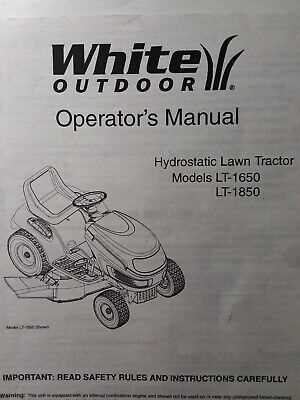 white riding mower parts diagram