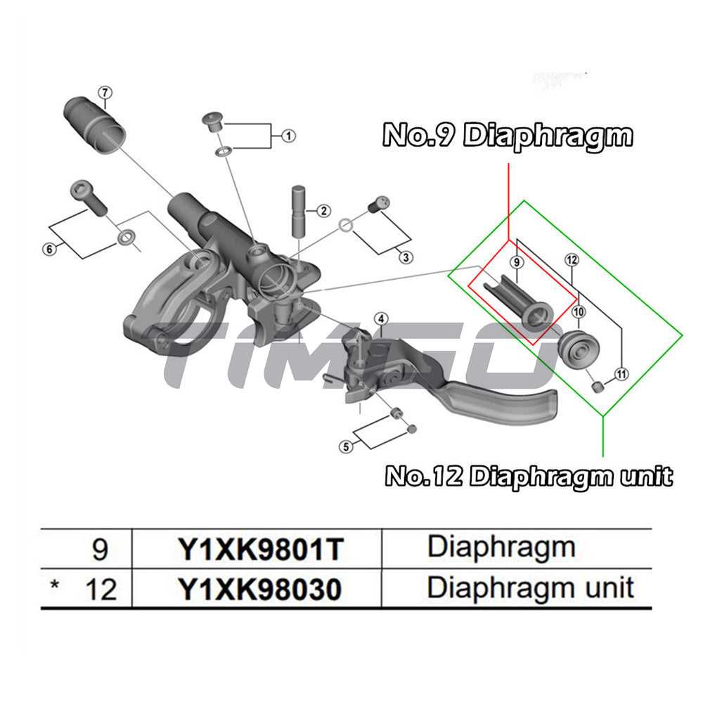 shimano disc brake parts diagram