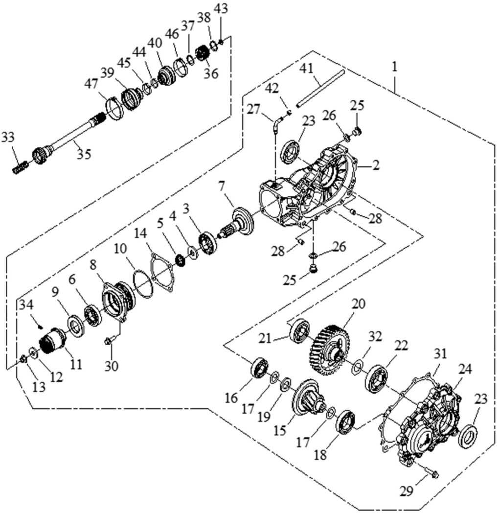 rear axle parts diagram