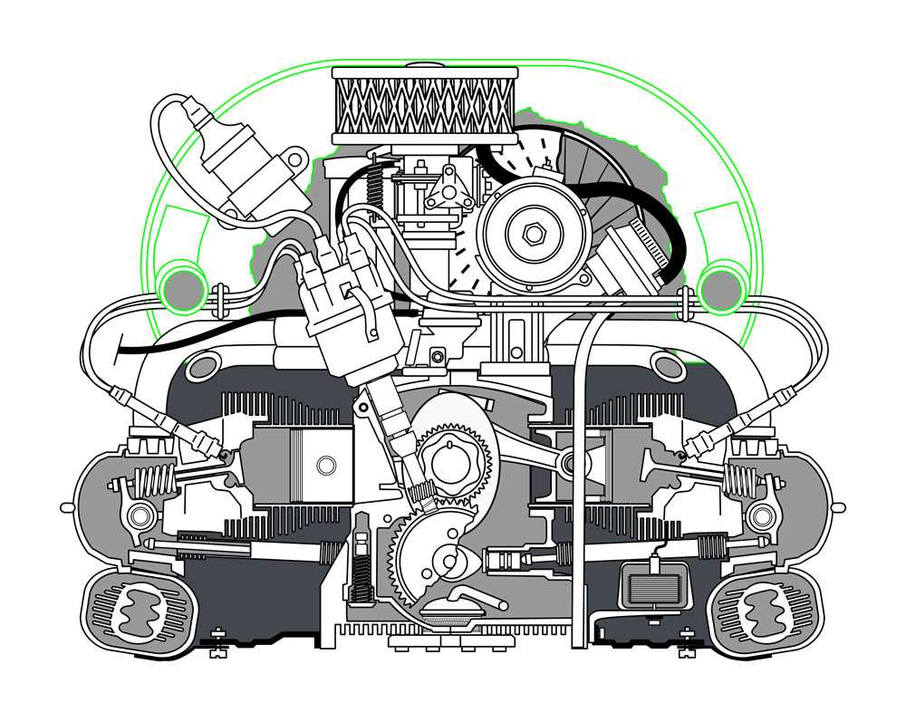 vw 1600 engine parts diagram