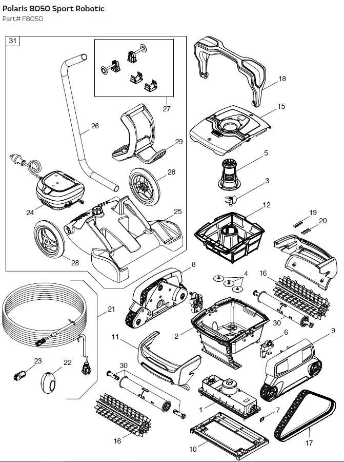 polaris pool cleaner parts diagram