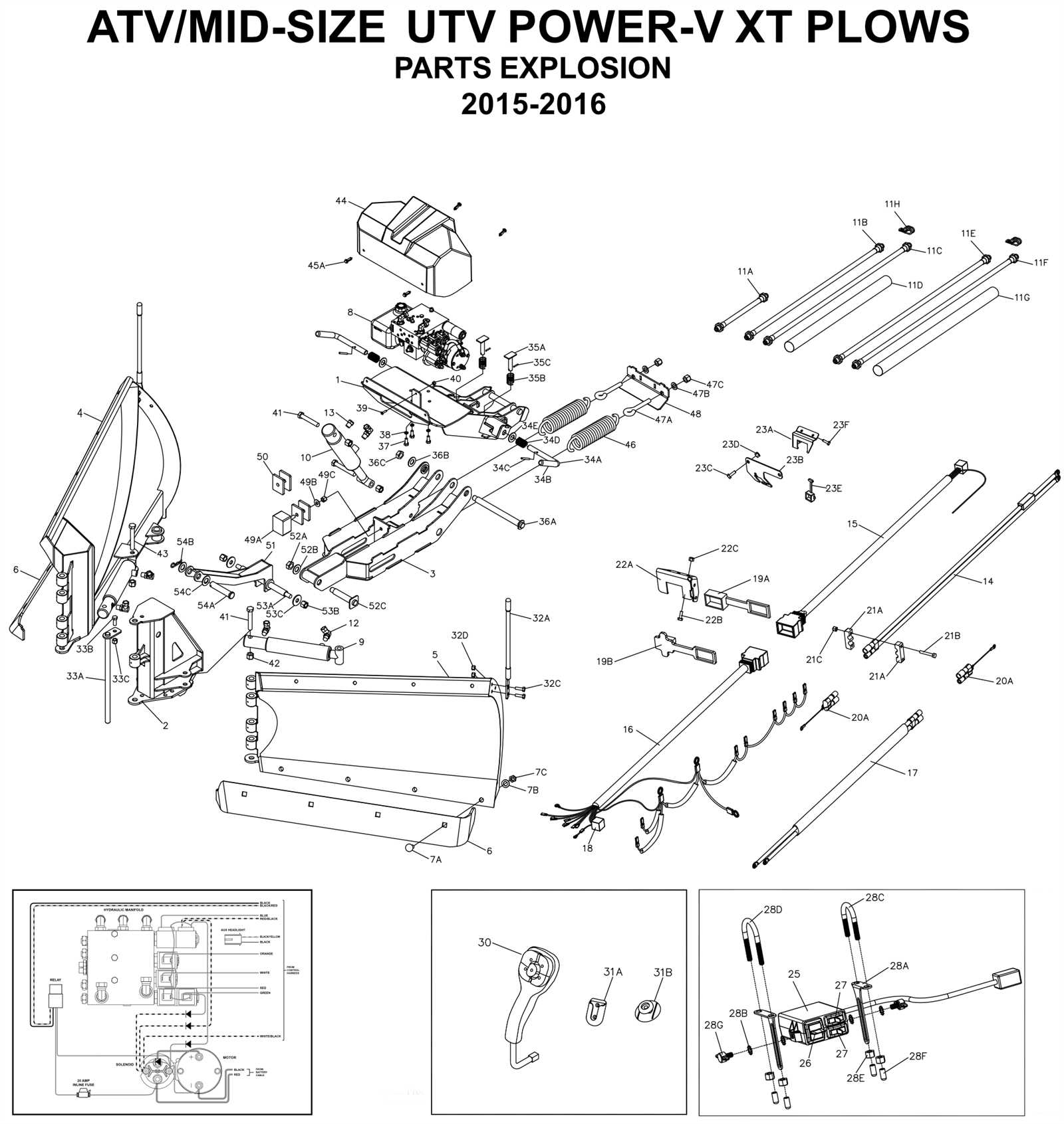 warn plow parts diagram